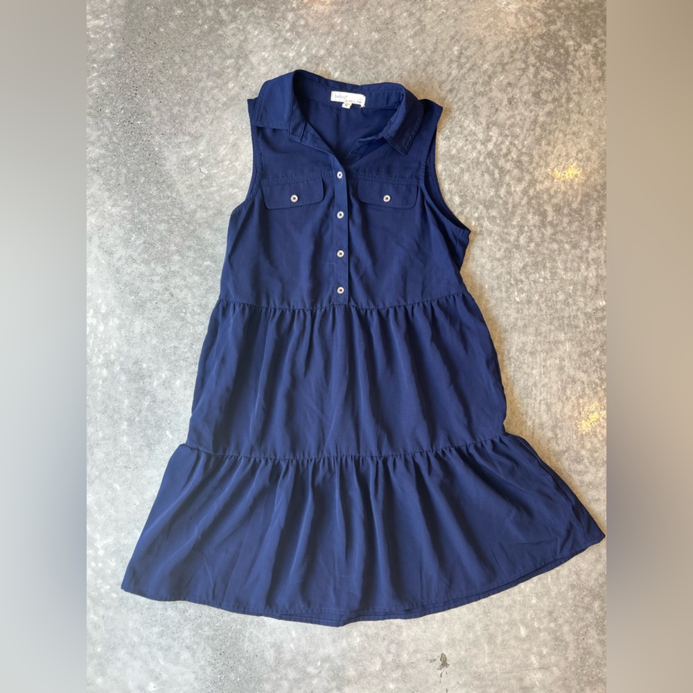 Bebop Navy Collared Dress